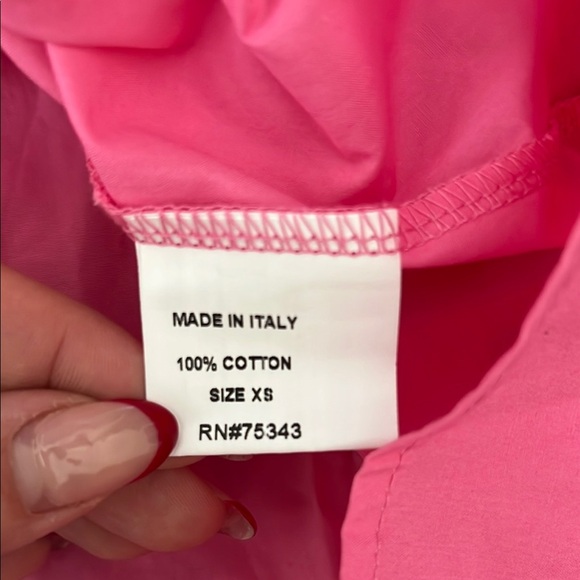 Vibrant Pink long sleeve shirt blouse with Ruffled sleeve and Lightweight Design - Picture 5 of 8